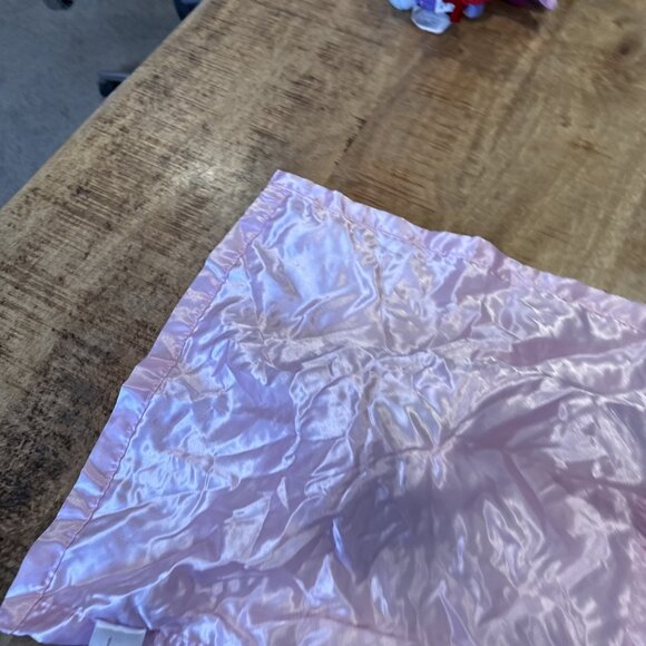 Pink Bunny Lovey Plush Minky Dot Security Blanket Satin Like Trim Pro Goleem - Picture 4 of 6